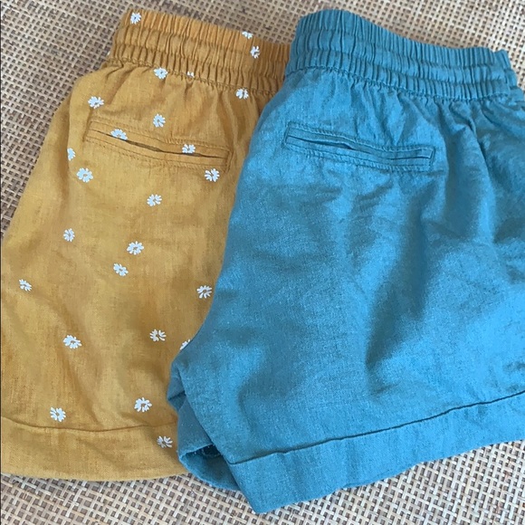 just jeans linen shorts